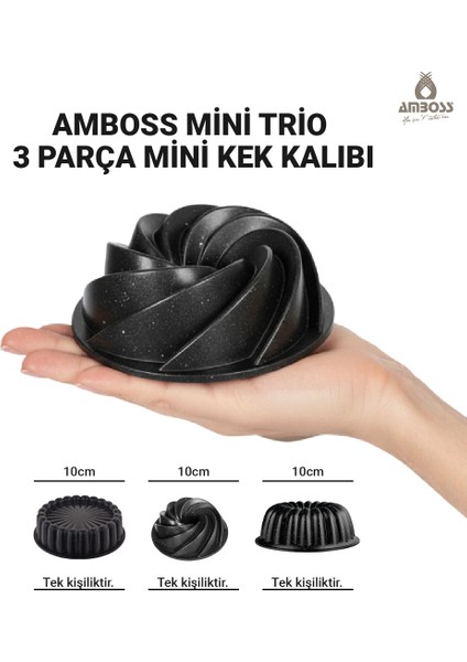 Mini Trio Döküm 3 Parça Mini Kek Kalıbı indirimleri