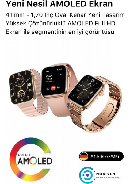 Yeni Nesil 3 Kordonlu Kadın Akıllı Saat Spor ve Sağlık Sensörlü Watch 9 Series Tasarım Saat Pembe fırsatları