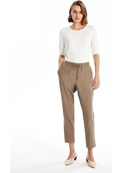 Yeni Sezon Beli Lastikli Loose Fit Kadın Pantolon