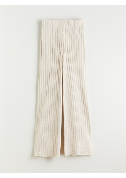 Yeni Sezon Beli Lastikli Geniş Paça Kadın Triko Pantolon indirimleri