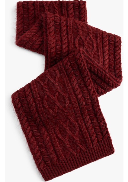 Saç Örgü Dokulu Atkı