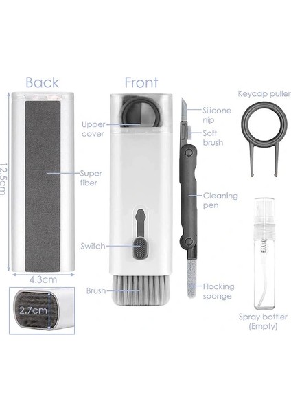 Çok Fonksiyonlu 7 Parça Airpods Klavye Ekran Kulaklık Temizleme Kiti (5047) indirimleri