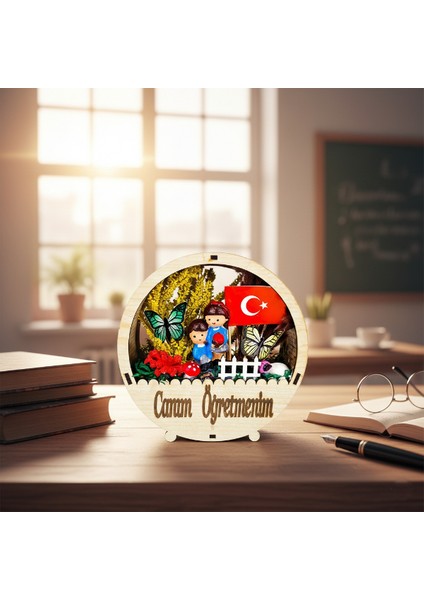 Yuvarlak Saksı Teraryum - Öğretmenler Günü Hediyesi fiyatları