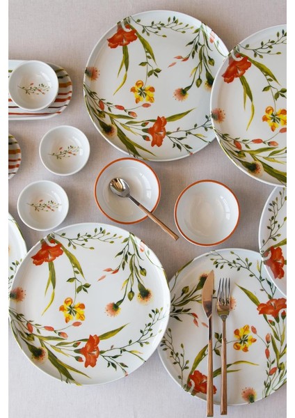 14 Parça 6 Kişilik Kahvaltı Takımı Fiore