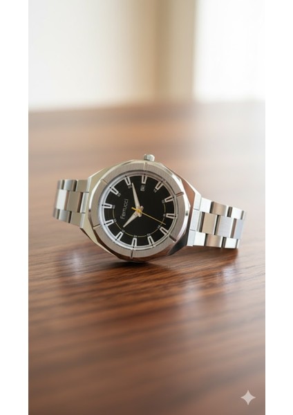 Erkek Kol Saati Gümüş Renk, Siyah Kadran - Şık Metal Kordon, 2 Yıl Garantili fiyatları