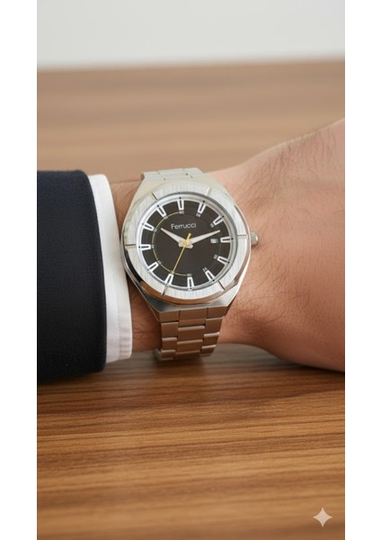 Erkek Kol Saati Gümüş Renk, Siyah Kadran - Şık Metal Kordon, 2 Yıl Garantili modelleri