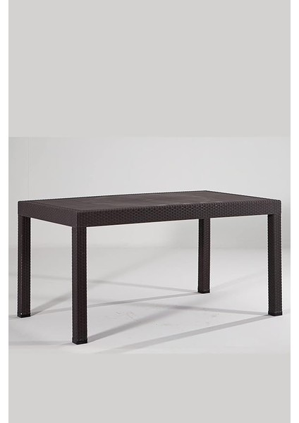 Rattan 90X150 Camsız Kahve Masa - Bahçe&balkon&teras