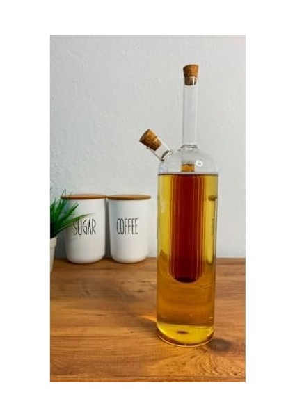 Çift Çidarlı Borosilikat Yağlık & Sirkelik Mantar Kapaklı 2 In 1 Yağdanlık 1 Litre fiyatları