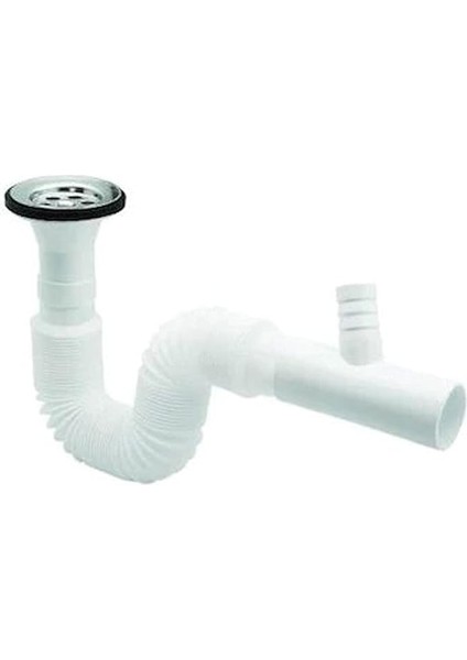 Körüklü Lavabo Sifonu Gider Borusu Çamaşır Bulaşık Makine Çıkışlı fiyatları