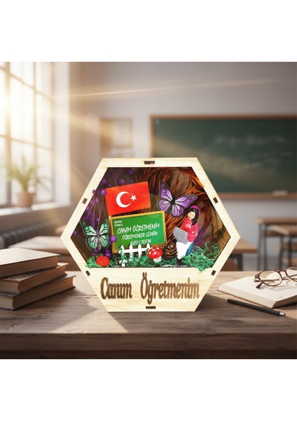 Altıgen Saksı Teraryum - Öğretmenler Günü Hediyesi indirimleri