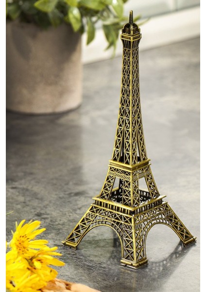 Metal Eyfel Kulesi Dekor Hediyelik Masa Üstü Dekor Hediyelik Şık Televizyon Ünitesi Biblo