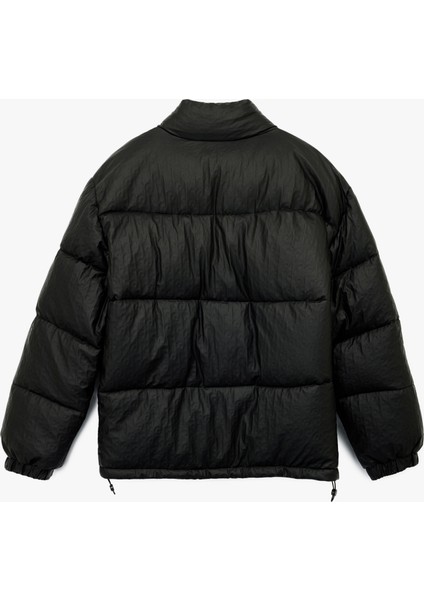 Regular Fit Kapaklı Cep Detaylı Fermuarlı Uzun Kollu Dik Yaka Kışlık Şişme Mont fırsatları