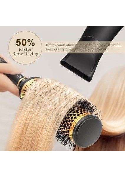 Shinlea Kıvırcık Saç Fırçası, Kıvırcık Saç Fırçası, Çekilmeyen, Kızlar, Kadınlar Için 43 Mm, Karışıklık, Şekillendirici ve Kurutma, Hacim ve Parlaklık Katar