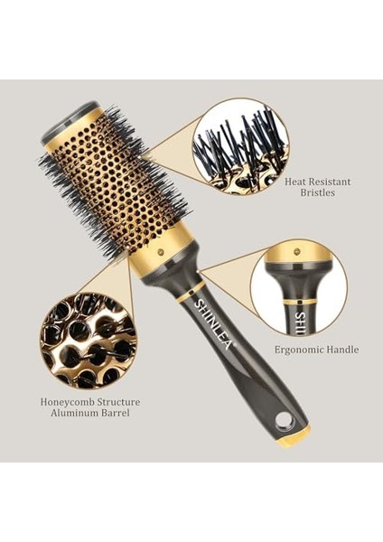 Shinlea Kıvırcık Saç Fırçası, Kıvırcık Saç Fırçası, Çekilmeyen, Kızlar, Kadınlar Için 43 Mm, Karışıklık, Şekillendirici ve Kurutma, Hacim ve Parlaklık Katar modelleri