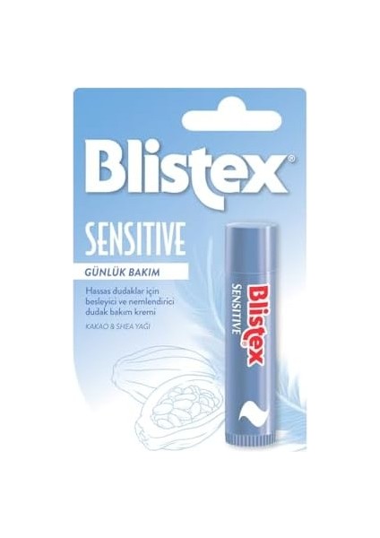 Blistex Sensitive - Hassas Dudaklar Için Besleyici ve Nemlendirici Dudak Bakım Kremi X2