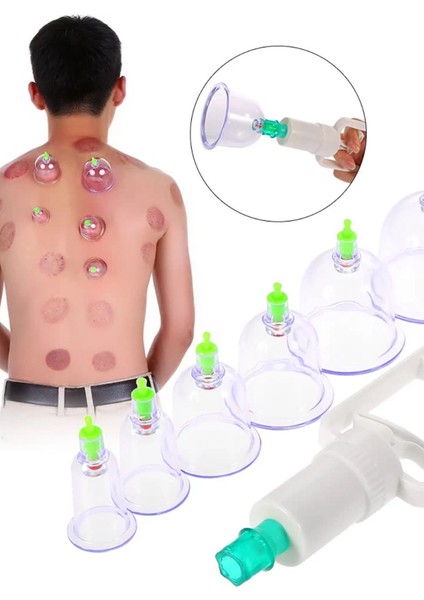 Vakumlu Hacamat Kupa Çekme Masaj Seti 12'li Pompa Dahil fiyatları