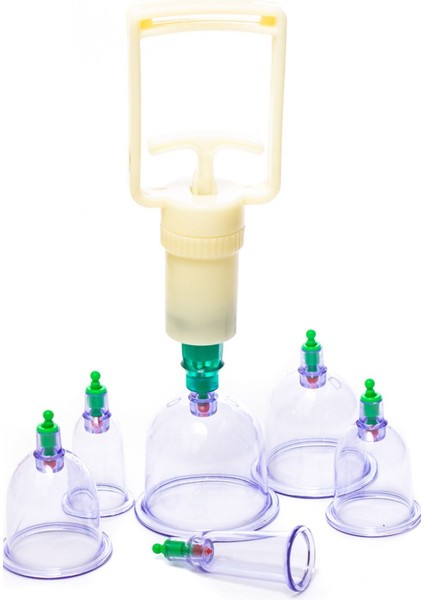 Vakumlu Hacamat Kupa Çekme Masaj Seti 12'li Pompa Dahil modelleri