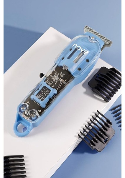 Erkekler Için Şarj Edilebilir Sakal ve Saç Kesme Makinesi - LED Ekranlı Akülü Bakım Seti, Sessiz Çalışma ve Hassas Kesim, (Mavi) indirimleri