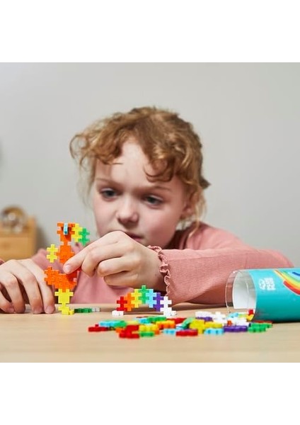 9604262 Parlak Yapı Oyuncağı, Gökkuşağı, Yaratıcı Yapı Taşları Tüpü, 240 Parça, Çok Renkli, Mini modelleri