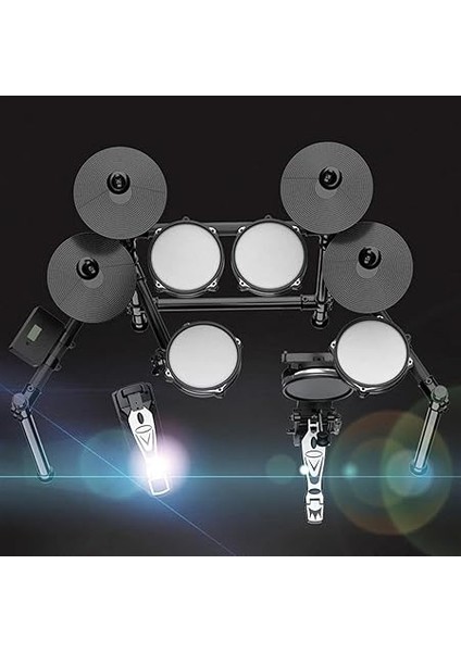 Electronic Drums Five Drum Full Mesh Electronic Drum Set Built-In Metronomer Professional Practice Pad Drum Stand fiyatları