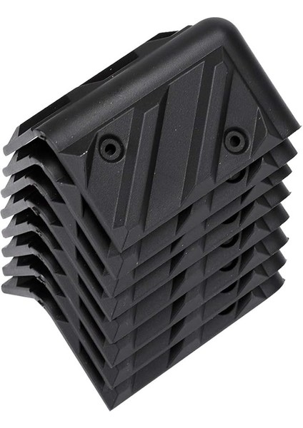 8 Adet Kalınlaşan Hoparlör Köşe Koruyucusu Vidalı Kitli Plastik, Aşamalı Güdümlü Siyah, Sağlam ve Dayanıklı Aşama Profesyonel Hoparlör/hoparlör Serisi