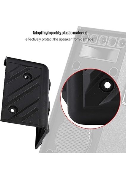 8 Adet Kalınlaşan Hoparlör Köşe Koruyucusu Vidalı Kitli Plastik, Aşamalı Güdümlü Siyah, Sağlam ve Dayanıklı Aşama Profesyonel Hoparlör/hoparlör Serisi fiyatları