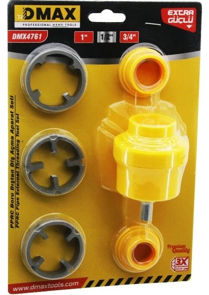 6pcs Plastik Su Borusu Dış Diş Açma Matkap Ucu 1 - 1/2 - 3/4 (5047)