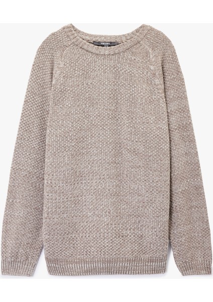 Regular Fit Uzun Kollu Basic Bisiklet Yaka Triko Kazak