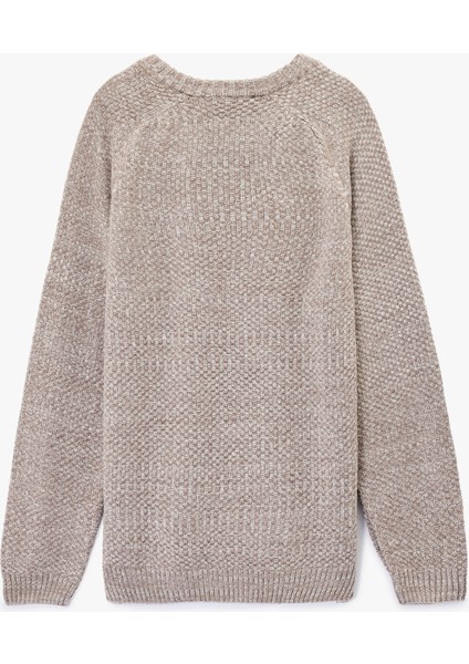 Regular Fit Uzun Kollu Basic Bisiklet Yaka Triko Kazak fiyatları