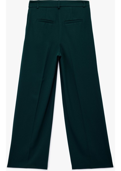 x Melis Ağazat - Pileli Cepli Bol Düz Paça Kumaş Pantolon fiyatları