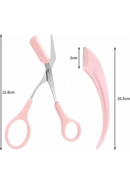 Taraklı Kaş Makası ve Ustura Seti Kaş Düzeltme Makası Kaş Bıyık Alma Aleti indirimleri