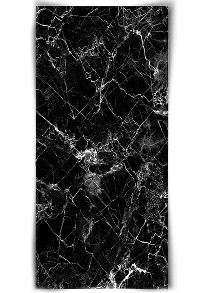 Kendinden Yapışkanlı Mermer Görünümlü Duvar Kağıdı 3 Adet Dekoratif Duvar Sticker Plastik Siyah indirimleri