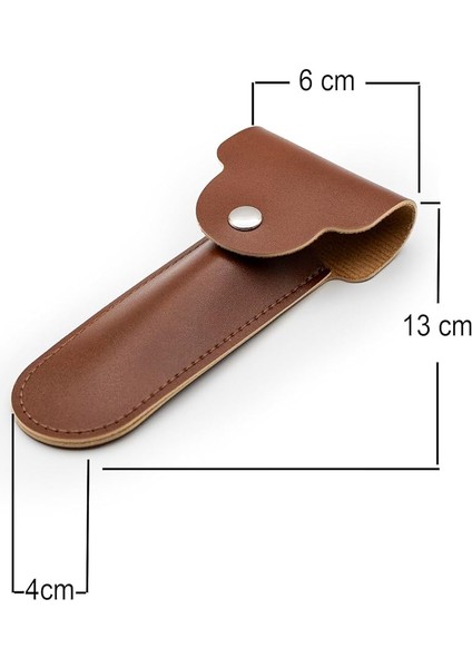 Bıçağı Seyahat Kılıfı, Çift Taraflı Koruma, Çıtçıt Kapaklı Emniyetli Taşıma (Kahverengi) fırsatları