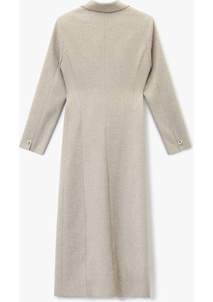 Düğmeli Uzun Kollu Cepli Ekstra Uzun Blazer Ceket fiyatları