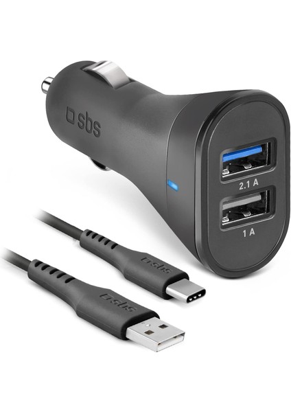 Type C Kablo Araç Tipi Şarj Cihazısiyah