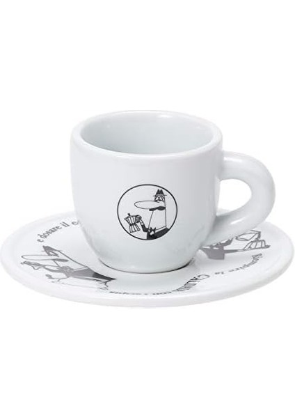 - 4'lü Espresso Fincan Seti - Carousel - Siyah Beyaz Renk - fiyatları