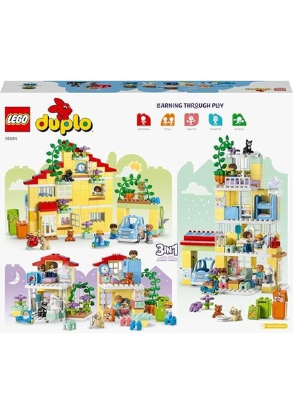 ® Kasabası 3’ü 1 Arada Aile Evi 10994 Oyuncak Yapım Seti (218 Parça) fiyatları