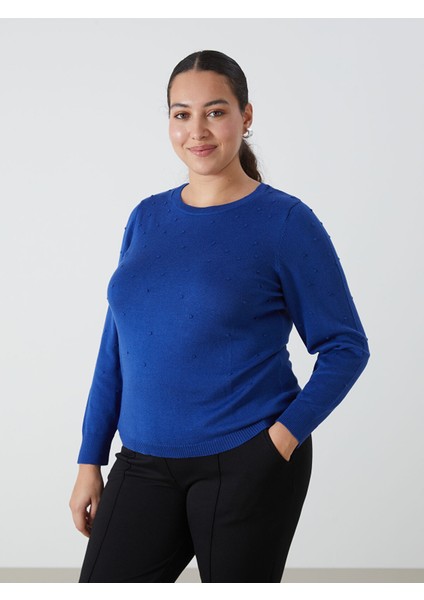 Yeni Sezon Bisiklet Yaka Kendinden Desenli Uzun Kollu Kadın Triko Kazak fiyatları