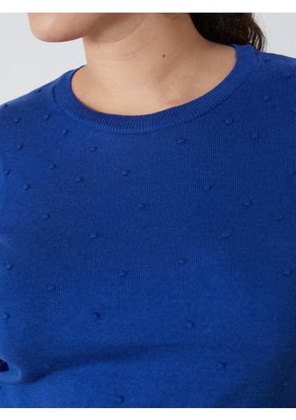 Yeni Sezon Bisiklet Yaka Kendinden Desenli Uzun Kollu Kadın Triko Kazak indirimleri