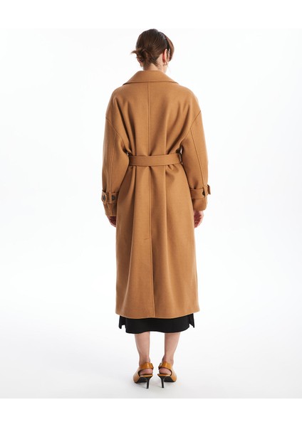 Yeni Sezon Ceket Yaka Oversize Kadın Kaşe Kaban fırsatları