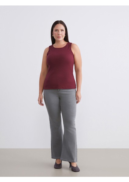 Yeni Sezon Büyük Beden Bisiklet Yaka Kadın Atlet 2'li fırsatları