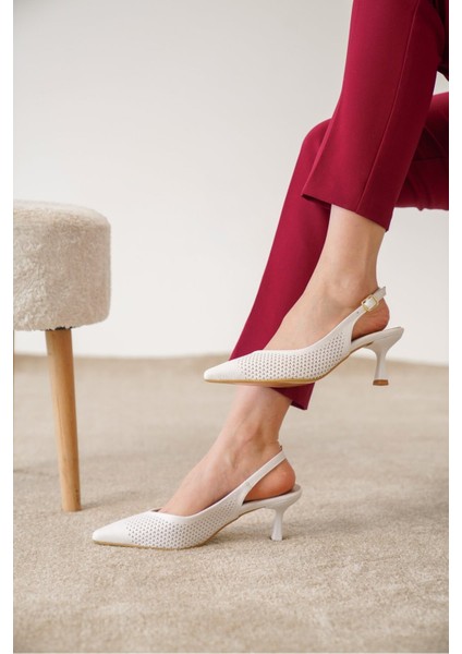 Lassie Arkası Açık Lazer Delikli Kadın Topuklu Ayakkabı fiyatları