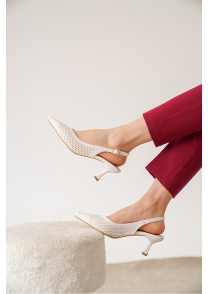 Lassie Arkası Açık Lazer Delikli Kadın Topuklu Ayakkabı indirimleri