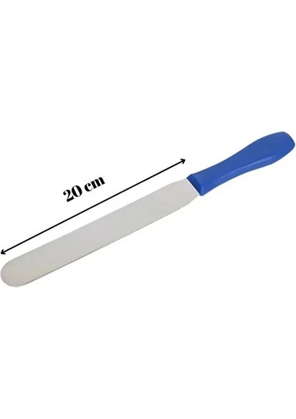 Düz Pasta Sıvama Paleti Spatulası 20 cm Palet Bıçak