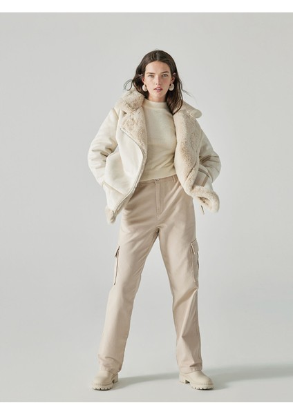 Yeni Sezon Standart Fit Kadın Kargo Pantolon