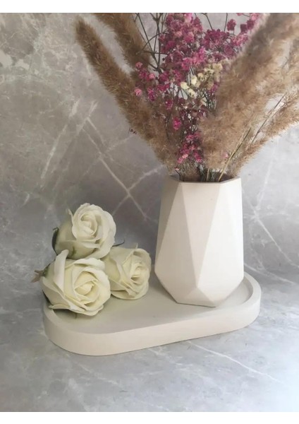 Modern Beyaz Seramik - Çok Amaçlı Dekoratif Aksesuar, Ev ve Ofis Için