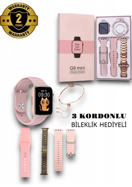 G9 Mini Gold Yetişkin 41MM Kadın Akıllı Saat