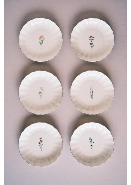 Tiny 6 Parça 20 cm Çukur Yemek Tabağı