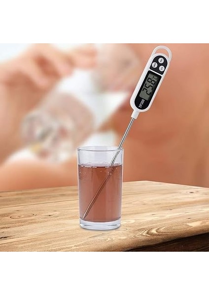 Dijital Gıda Termometresi Et Probu Barbekü Elektronik Ev Ölçüm Aleti Et ve Süt Pişirmek Için fırsatları