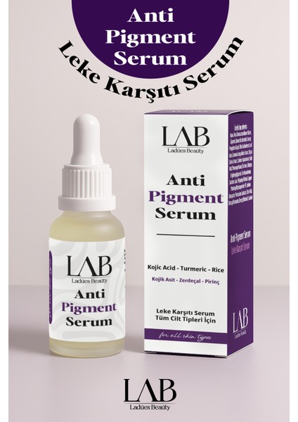 Lab Kojic Acid Zerdeçal Pirinç Etkisi Ile Leke Karşıtı Serum
